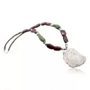 Large Navajo .925 Sterling Silver White Howlite Jasper Native American Necklace 15501-4