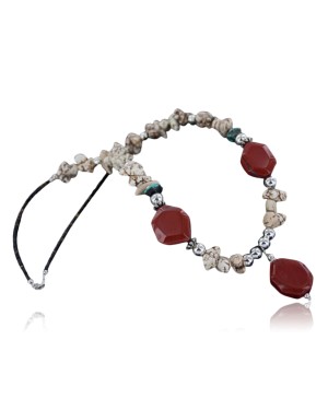 Large Certified Authentic Navajo .925 Sterling Silver White Howlite Jasper Native American Necklace 370889365409