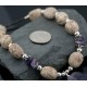 Large Certified Authentic Navajo Native .925 Sterling Silver Boulder Turquoise and Amethyst Native American Necklace 750103-62