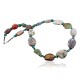 Large Certified Authentic Navajo Native .925 Sterling Silver Natural Multicolor Stones Native American Necklace 390610019376