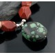 Large Certified Authentic Navajo Native .925 Sterling Silver Natural Turquoise and Jasper Native American Necklace 750102-32