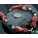 Large Certified Authentic Navajo Native .925 Sterling Silver Natural Turquoise and Jasper Native American Necklace 750102-32