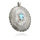 Large Collectable Handmade Certified Authentic Navajo .925 Sterling Silver Natural Turquoise Native American Bolo tie and Pendant  24112
