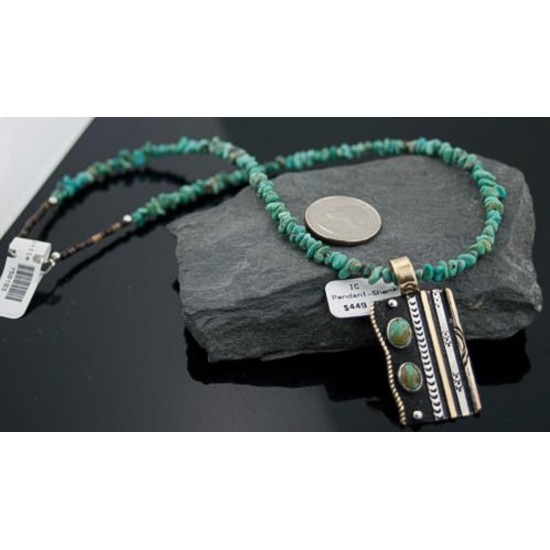 Large Handmade Certified Authentic Navajo .925 Sterling Silver 12kt Gold Filled Turquoise Native American Necklace 390593289497 Large Handmade Certified Authentic Navajo .925 Sterling Silver 12kt Gold Filled Turquoise Native American Necklace 390593289497