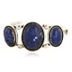 Large Handmade Certified Authentic Navajo .925 Sterling Silver Natural Lapis Native American Bracelet 12788
