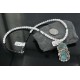 Large Handmade Certified Authentic Navajo .925 Sterling Silver Natural Turquoise and White Howlite Native American Necklace & Pendant 390684301644