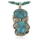Large Handmade Certified Authentic Navajo .925 Sterling Silver Turquoise Native American Necklace 370928553310
