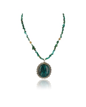 Large Handmade Certified Authentic Navajo .925 Sterling Silver Turquoise Native American Necklace & Pendant 370984122451