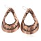 Large Handmade Certified Authentic Navajo Pure Copper and .925 Sterling Silver Hooks Native American Dangle Earrings 24435-3