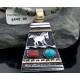 Large Handmade Horse Certified Authentic Navajo .925 Sterling Silver 12kt Gold Filled Turquoise Native American Necklace 370802149263