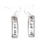 Lettering .925 Sterling Silver Certified Authentic Handmade Navajo Native American Earrings 27259-4