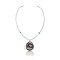 Lizard .925 Sterling Silver Certified Authentic Navajo Native American Turquoise White Howlite Necklace 11051-1