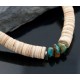 Navajo Native .925 Sterling Silver Graduated Heishi and Turquoise Native American Necklace 750103-37 Navajo Native .925 Sterling Silver Graduated Heishi and Turquoise Native American Necklace 750103-37