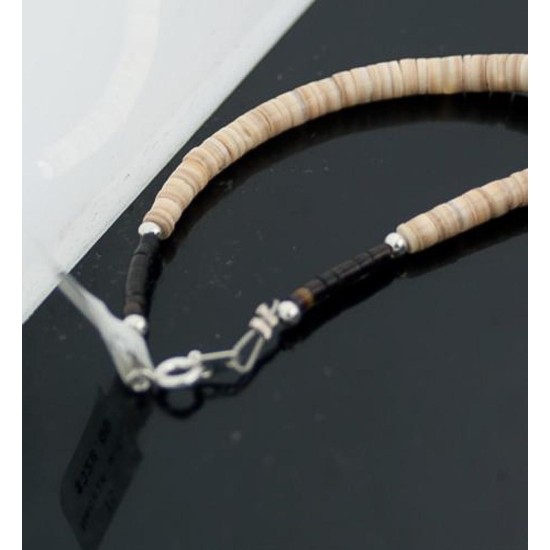 Navajo Native .925 Sterling Silver Graduated Melon Shell and Turquoise Native American Necklace 390594947362 Navajo Native .925 Sterling Silver Graduated Melon Shell and Turquoise Native American Necklace 390594947362