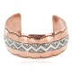 Mountain Navajo .925 Sterling Silver Certified Authentic Handmade Native American Pure Copper Bracelet 92006-6