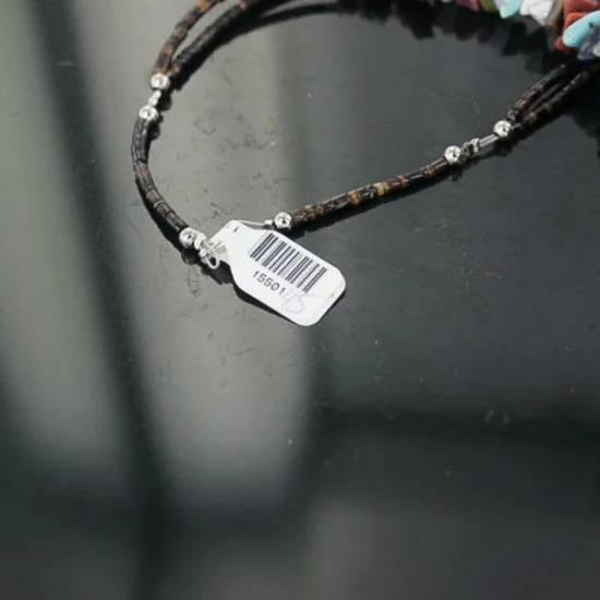 Multicolor 2 Strand Navajo .925 Sterling Silver Natural Stone Native American Necklace 15501-45 Multicolor 2 Strand Navajo .925 Sterling Silver Natural Stone Native American Necklace 15501-45