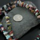 Multicolor Certified Authentic 2 Strand Navajo .925 Sterling Silver Natural Stone Native American Necklace 15501-45