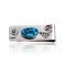 Natural Turquoise .925 Sterling Silver and Nickel Certified Authentic Navajo Handmade Native American Money Clip 11264-8
