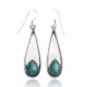 Natural Turquoise .925 Sterling Silver Certified Authentic Navajo Native American Handmade Dangle Earrings 97005 Natural Turquoise .925 Sterling Silver Certified Authentic Navajo Native American Handmade Dangle Earrings 97005