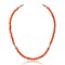 Natural Turquoise and Carnelian .925 Sterling Silver Certified Authentic Navajo Native American Necklace 16083-10