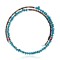 Natural Turquoise and Coral Certified Authentic Navajo Native American Adjustable Choker Wrap Necklace 25581