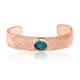 Natural Turquoise and Hammered Copper Navajo Native American Handmade Cuff Bracelet 24494-6 Natural Turquoise and Hammered Copper Navajo Native American Handmade Cuff Bracelet 24494-6