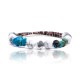 Natural Turquoise and White Howlite Certified Authentic Navajo Native American Wrap Bracelet 371076674695