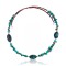 Natural Turquoise Certified Authentic Navajo Native American Adjustable 3 Stone Choker Wrap Necklace 25498