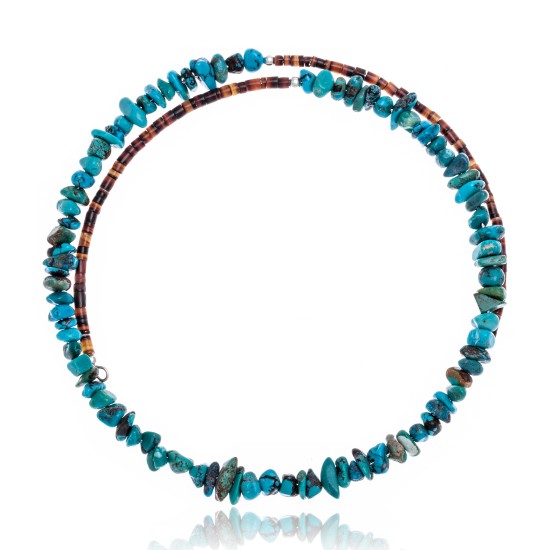 Genuine Stones Certified Authentic Navajo Native American Adjustable Choker Wrap Necklace Chain 255555