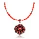 Natural Turquoise Coral Red Jasper .925 Sterling Silver Navajo Native American Necklace 24520-17029 Natural Turquoise Coral Red Jasper .925 Sterling Silver Navajo Native American Necklace 24520-17029