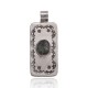 Natural Turquoise Nickel Certified Authentic Navajo Native American Handmade Pendant 12810-8