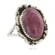 Navajo .925 Sterling Silver Certified Authentic Handmade Charoite Native American Ring Size 8 3/4 18203-4