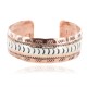 Navajo .925 Sterling Silver Certified Authentic Handmade Native American Pure Copper Bracelet 13055-3