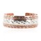 Navajo .925 Sterling Silver Certified Authentic Handmade Native American Pure Copper Bracelet 13055-5