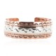 Navajo .925 Sterling Silver Certified Authentic Handmade Native American Pure Copper Bracelet 13055-5