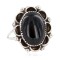 Navajo .925 Sterling Silver Certified Authentic Handmade Natural Black Onyx Native American Ring Size 9 13115-1
