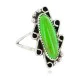 Navajo .925 Sterling Silver Handmade Natural Gaspeite Native American Ring Size 9 1/4 13114-3 Navajo .925 Sterling Silver Handmade Natural Gaspeite Native American Ring Size 9 1/4 13114-3
