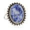Navajo .925 Sterling Silver Certified Authentic Handmade Natural Lapis Native American Ring Size 8 18203-3