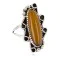 Navajo .925 Sterling Silver Handmade Natural Tigers Eye Native American Ring Size 6 1/2 13114-4
