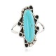 Navajo .925 Sterling Silver Certified Authentic Handmade Natural Turquoise Native American Ring Size 9  13114-2