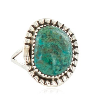 Navajo .925 Sterling Silver Certified Authentic Handmade Turquoise Native American Ring Size 9 18202-4