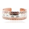 Navajo .925 Sterling Silver Certified Authentic Horse Handmade Native American Pure Copper Bracelet 13055-8
