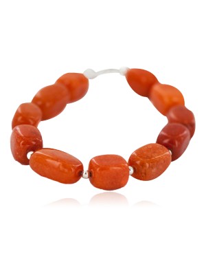 Navajo .925 Sterling Silver Certified Authentic Natural Agate Native American Bracelet 13165
