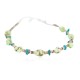Navajo .925 Sterling Silver Certified Authentic Natural Turquoise Gaspeite Native American Bracelet  92015-1