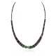 Navajo .925 Sterling Silver Certified Authentic Natural Turquoise Graduated Heishi Native American Necklace 18240-1