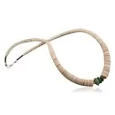  Navajo .925 Sterling Silver Graduated Heishi and Natural Turquoise Native American Necklace 7501006-3