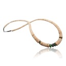  Navajo .925 Sterling Silver Graduated Heishi and Turquoise Native American Necklace 390593126017