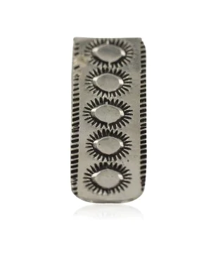 Navajo .925 Sterling Silver Handmade Native American Nickel Money Clip 91001-6