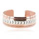 Navajo .925 Sterling Silver Handmade Certified Authentic Native American Pure Copper Bracelet 13055-7