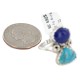 Navajo .925 Sterling Silver Handmade Certified Authentic Natural Turquoise Lapis Native American Ring 18187-101
